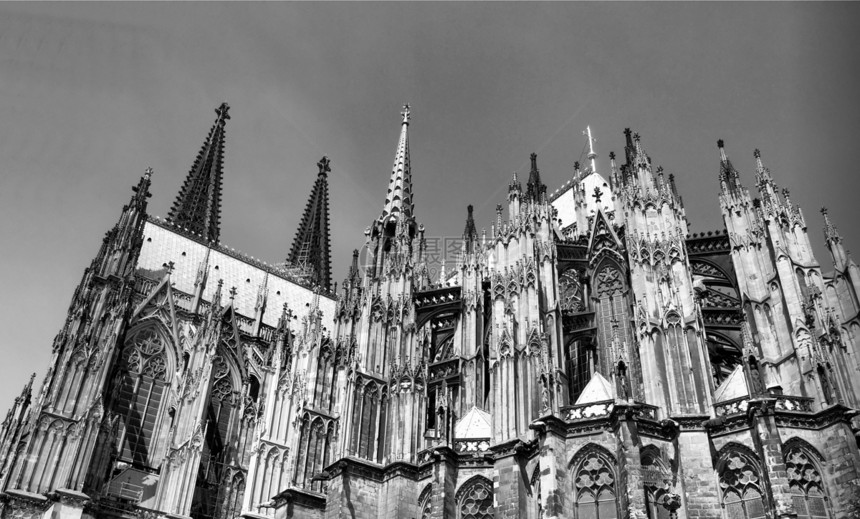 科伦大教堂黑色白色建筑学信仰主场教会宗教图片