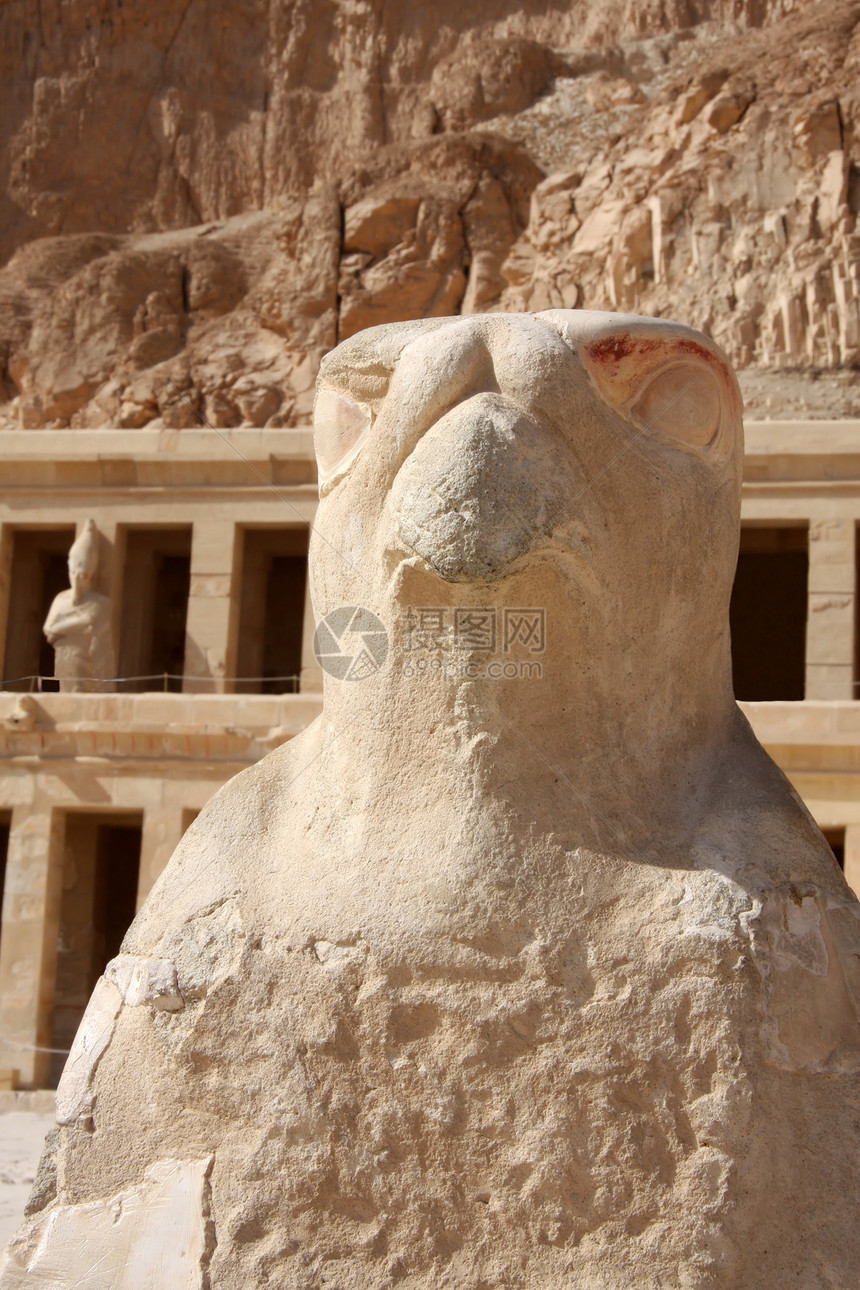 埃及圣殿地标砂岩考古学国王雕塑雕刻神社贵族游客吸引力图片