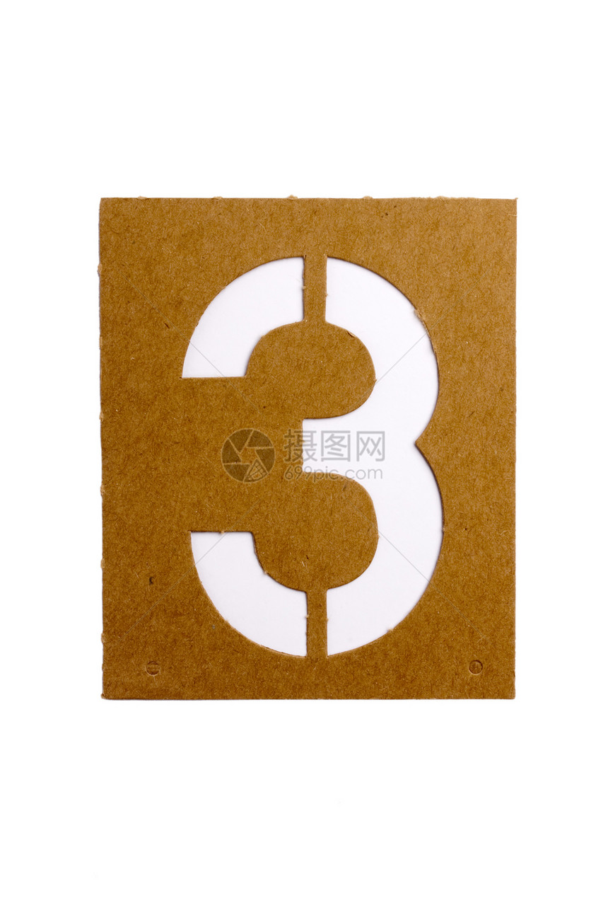 第3号字体白色纸板工业印刷数字棕色服务图片