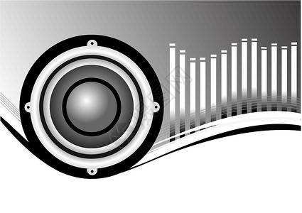 抽象的音乐插图栗色均衡器迪厅红色扬声器黑色墙纸灰色白色背景图片
