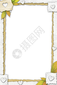 纸张框架插图构图镜框展示树叶边界背景图片
