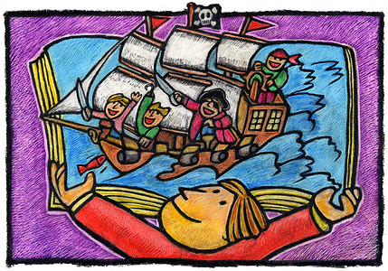 海盗童年绘画文学海洋插图冒险水手背景图片