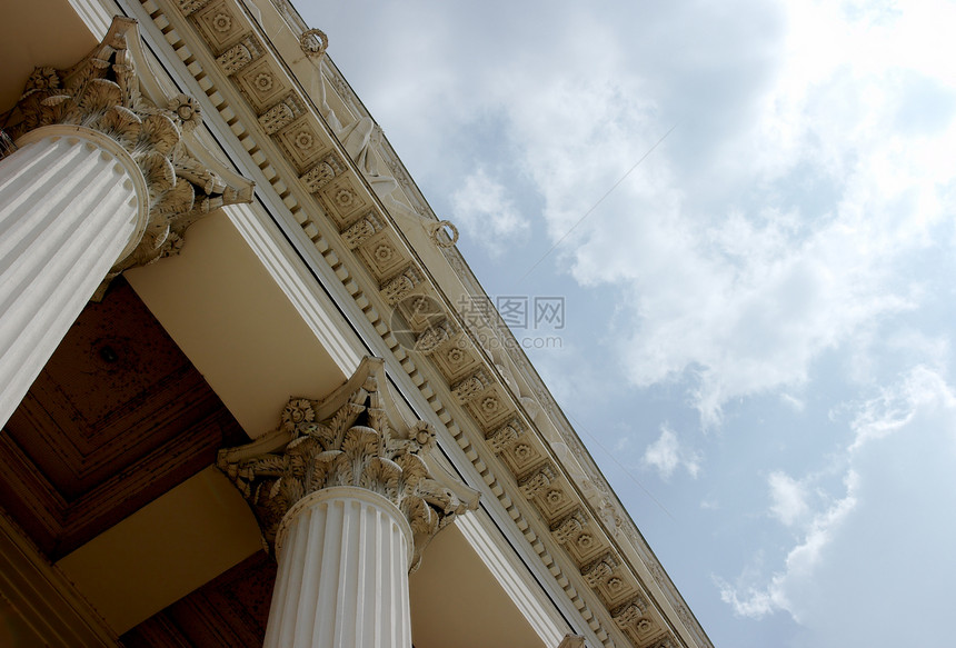 列城堡蓝色博物馆法庭柱子建筑商业地标艺术废墟图片