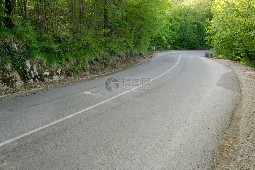 路运输路线前锋车道丘陵旅行驾驶森林曲线小路图片