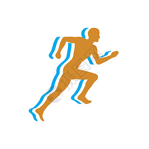 男子慢跑赛车平衡有氧运动男人运动行动背景图片