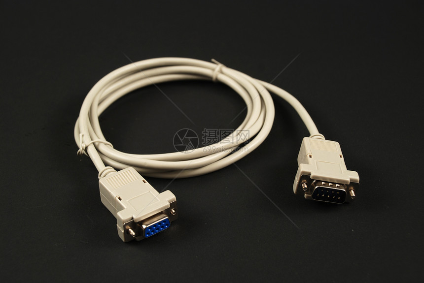 序列端端电缆电线数据插头绳索别针连接器白色互联网电子图片