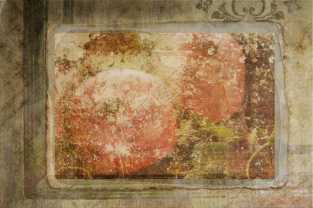 Grunde 背景石榴石框架材料石榴水果古董背景图片