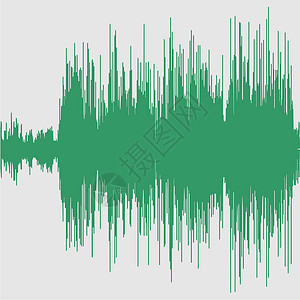 声波播送工作室灰色记录收音机绿色编辑插图背景图片