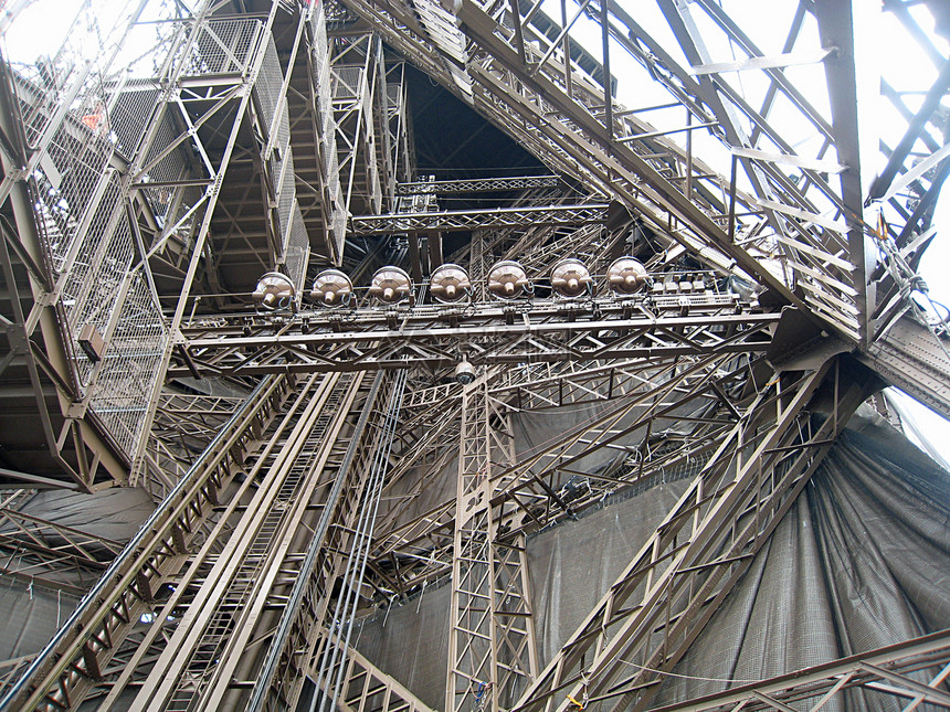 埃菲尔塔旅游铁塔光束纪念碑建筑金属图片