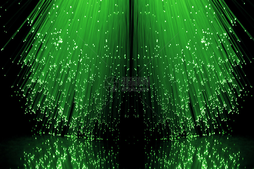 纤维光学绿色级联图片