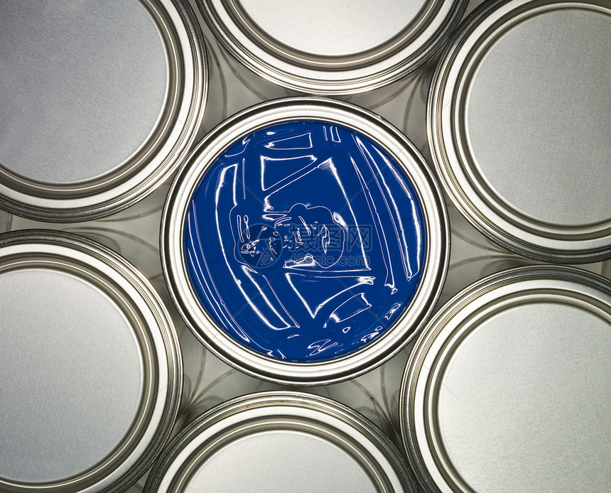 蓝油漆罐设备物体图像工艺数字颜色金属美术圆圈蓝色图片