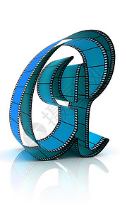 电影中的字母字母插图字体印刷写作尺寸艺术蓝色幻灯片项目磁带背景图片