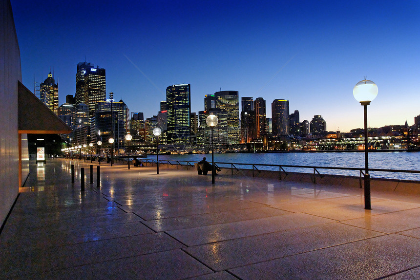 晚上好 靠近悉尼港 晚间接近悉尼港公园游客房子天际日落旅游旅行摩天大楼运输场景图片