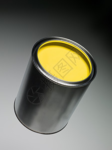 黄油漆罐白色水平工具灰色曲线家装黄色宏观金属液体背景图片