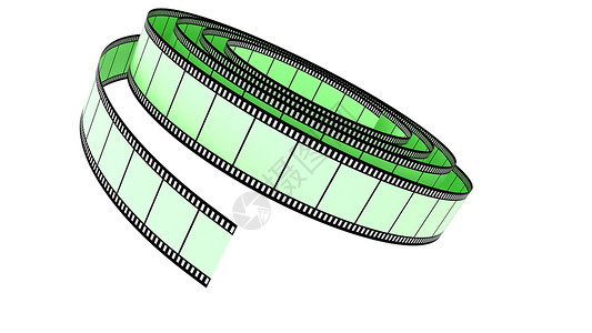 绿色分段彩色胶片推出磁带投影链轮卷轴卡通片电影框架动画幻灯片边界背景图片