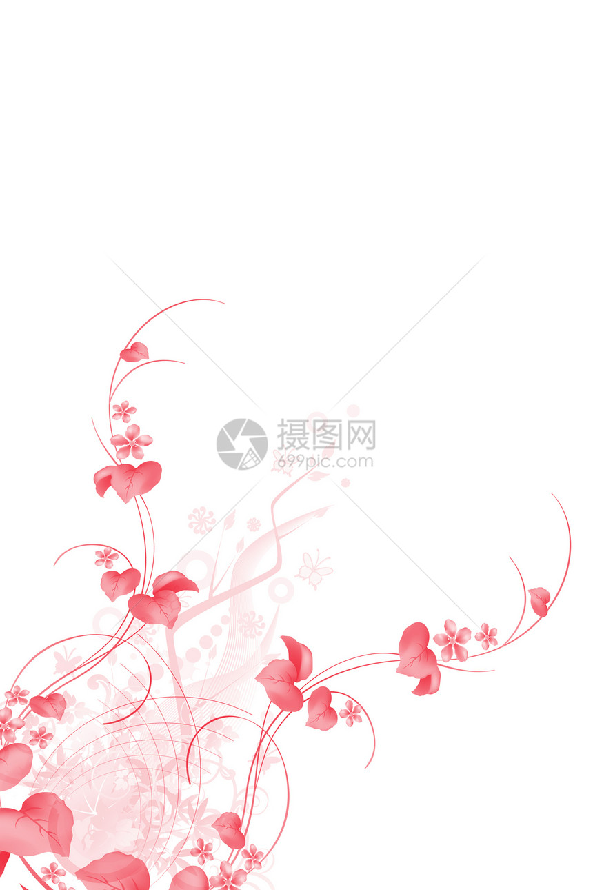 粉红花的抽象背景图片