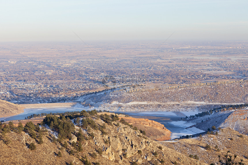 冬季下午在科罗拉多前线地区图片
