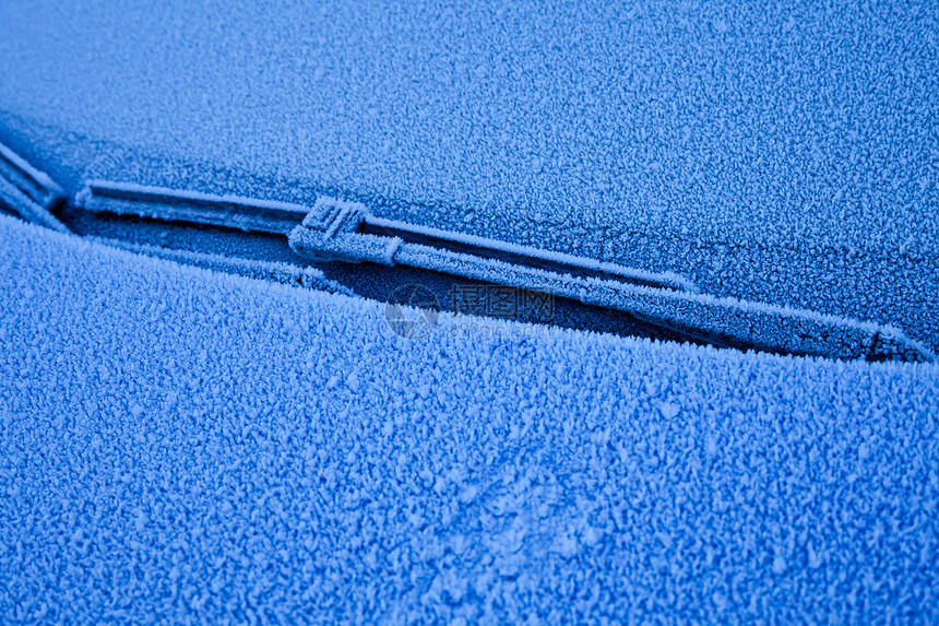 蓝色的冰冻结季节暴风雪天气风暴车辆图片