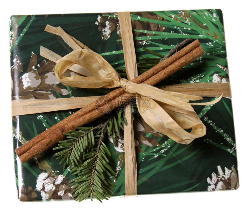 圣诞礼物 与绿色包装图片