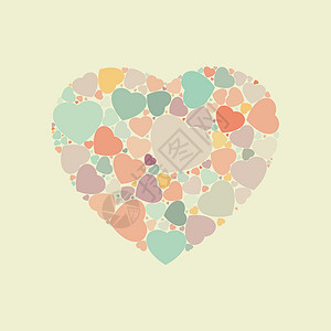 EPS 8 心脏心脏背景摘要风格庆典艺术古董卡片婚礼乡愁艺术品周年爱情背景图片