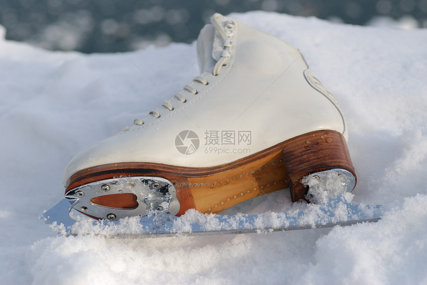 冰滑鞋滑冰季节舞蹈数字冻结白色运动闲暇女性娱乐图片
