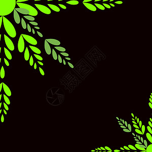 绿叶 矢量说明季节生态叶子生长棕色绿色植物背景图片