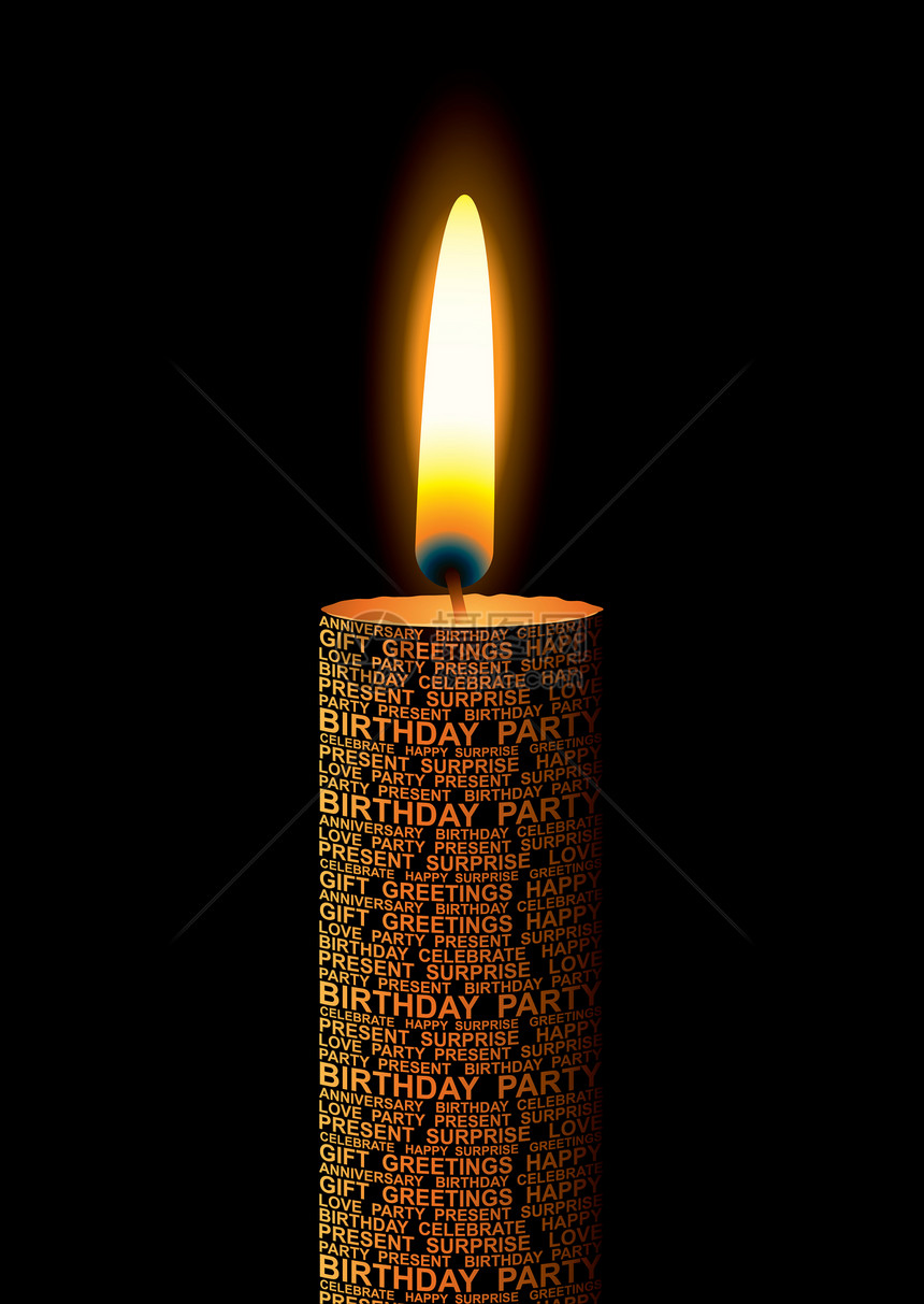 生日蜡烛周年纪念日庆典年度黑色火焰生活烧伤橙子乐趣图片