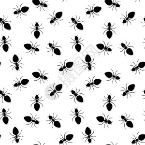 无缝纹理-蚂蚁的轮廓背景图片