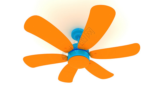 橙色 3D 扇形背景图片