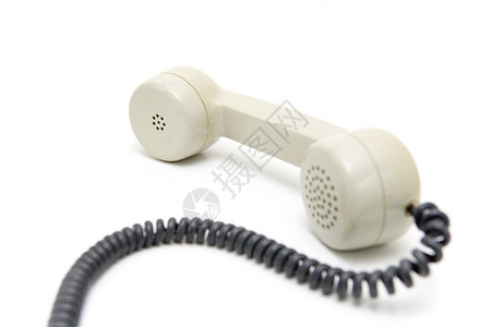 旧电话金属说话讨论讲话白色背景图片