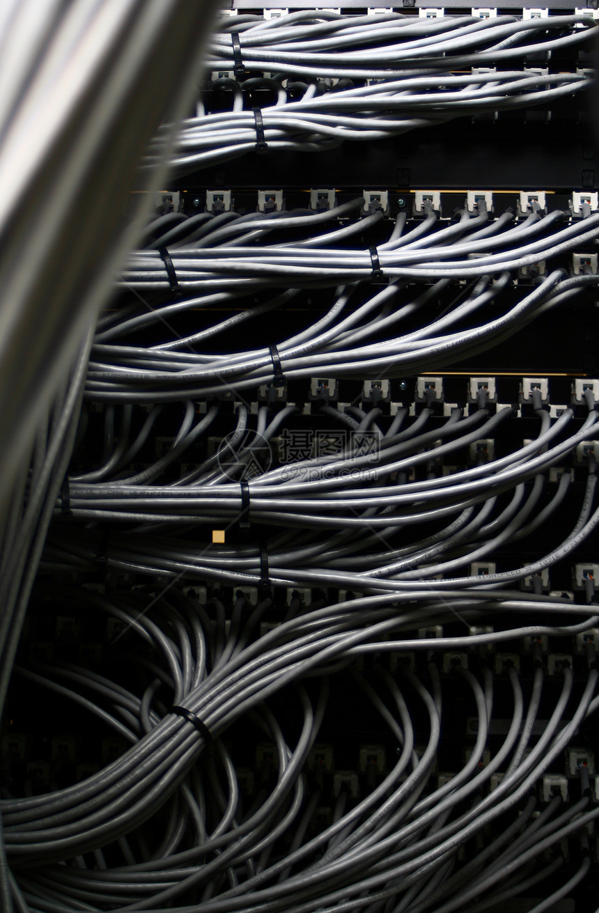 以太网电缆 连接错误互联网数据中心高科技提供商路由器局域网电缆警告基础设施黄色图片