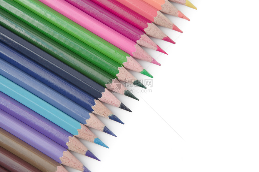 彩色笔铅笔设计补给品组织工作室绘画静物染色团体平面图片