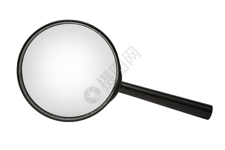 放大镜圆形检查工具调查学习间谍黑色玻璃警察侦探背景图片