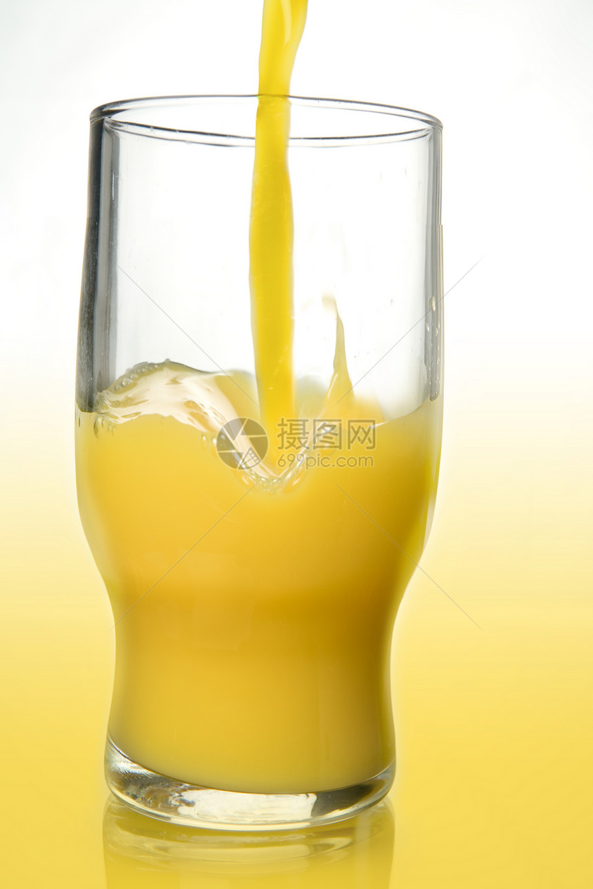 橙汁玻璃热带行动饮食养分享受茶点饮料早餐口渴图片
