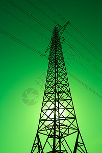绿色电力太阳电塔生态概念力量活力技术背景图片