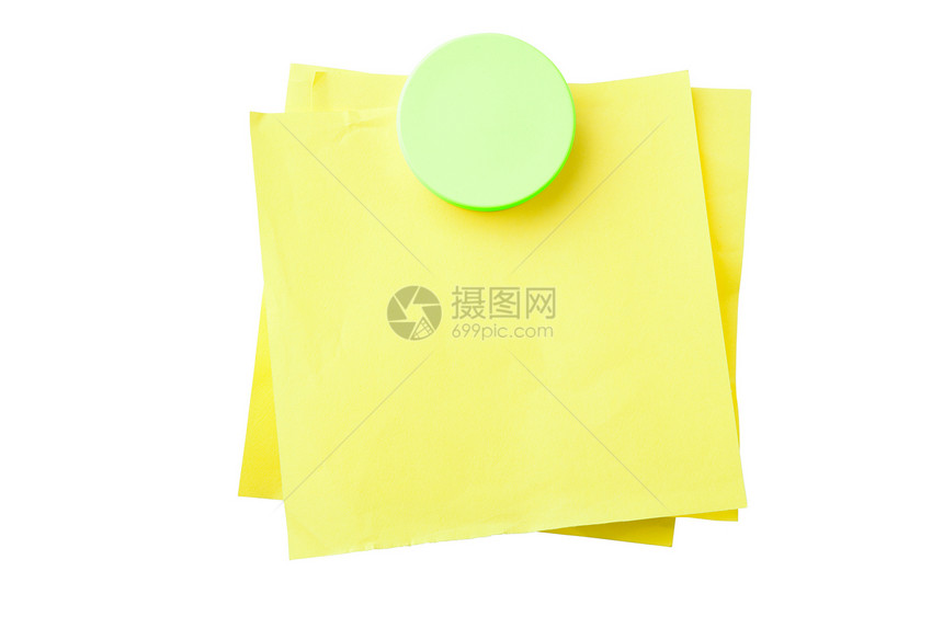 粘性笔记教育商业绿色问候语黄色物品正方形床单磁铁空白图片