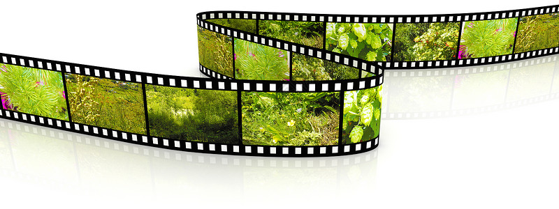 彩色3D空白薄膜zigzag白色绿色动画链轮拍摄夹子相机娱乐构图视频背景图片
