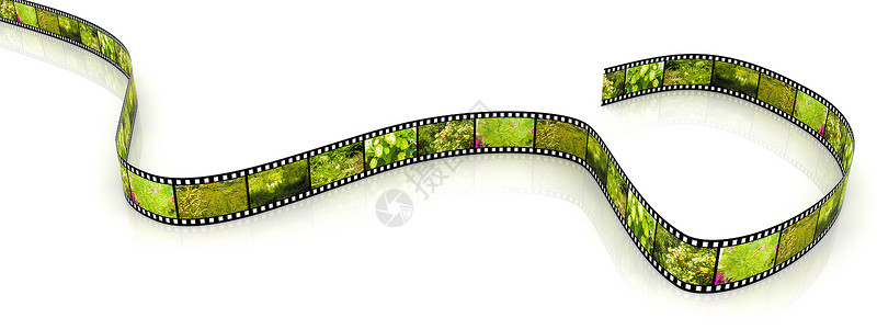 彩色3D空白薄膜照片夹子卷轴幻灯片链轮摄影娱乐动画工作室框架背景图片