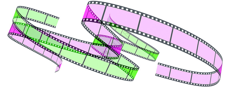 2 3D电影片段白色摄影动画磁带黑色拍摄视频陷害工作室链轮图片