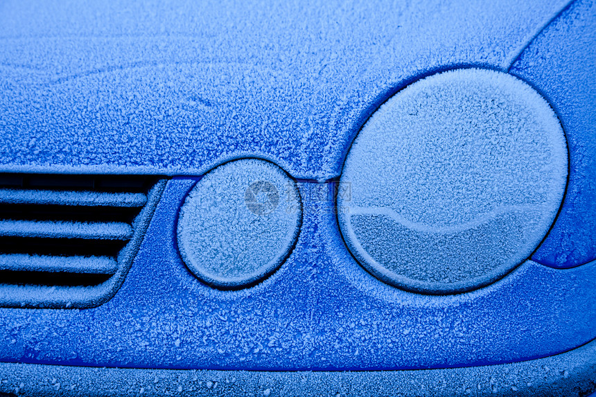 蓝色的冰冻结季节天气风暴暴风雪车辆图片