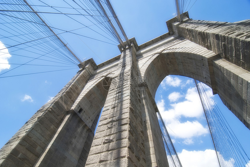 布鲁克林桥建筑旅行景观运输地标全景金属吸引力场景建筑学电线图片