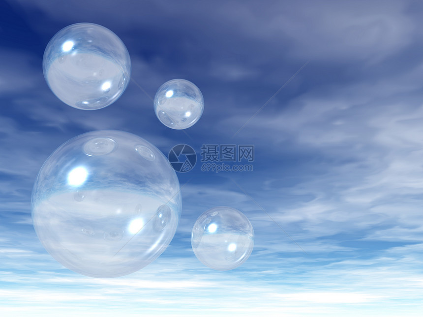 气泡玻璃地球天空漂浮乐趣反射圆圈肥皂插图圆形图片