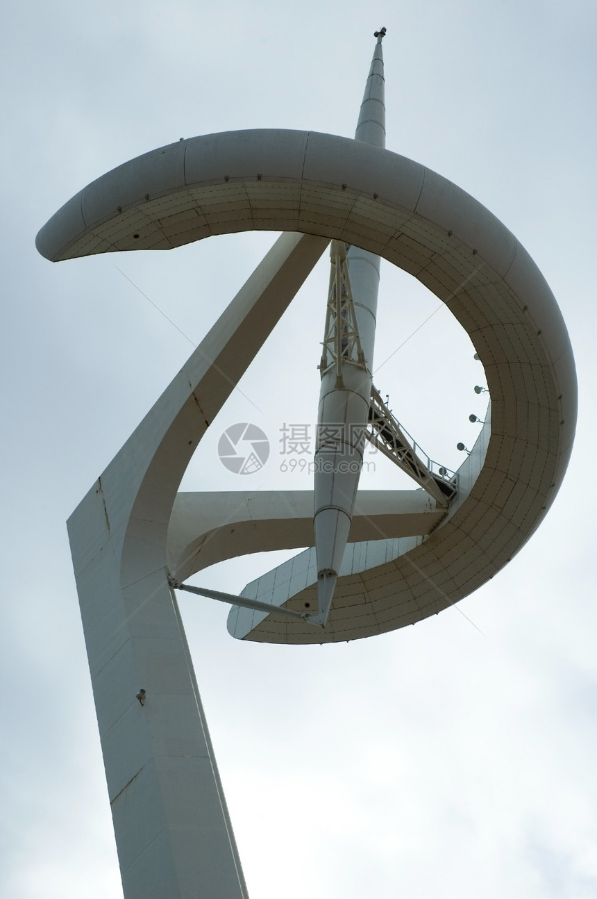 巴塞罗那奥林匹克公园电信塔台 由Sa设计旅行城市树木公园电讯村庄地标爬坡建筑旅游图片