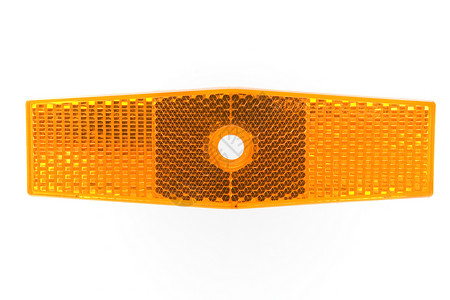 自行车反射器光学交通反光板橙子塑料安全背景图片