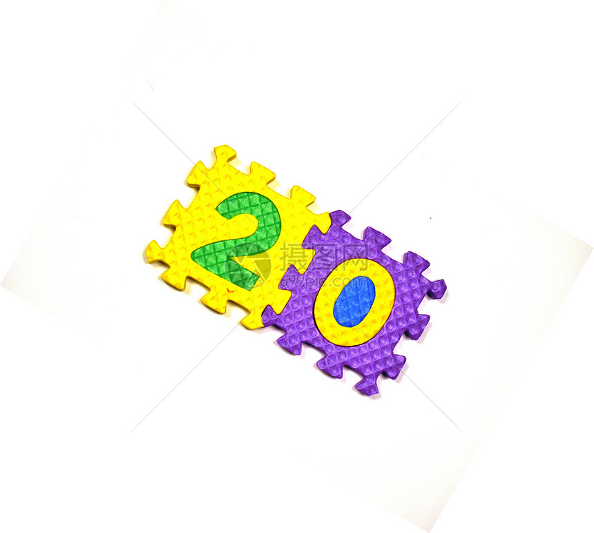 20个红色免版税股票字母黄色玩具库存紫色蓝色积木图片