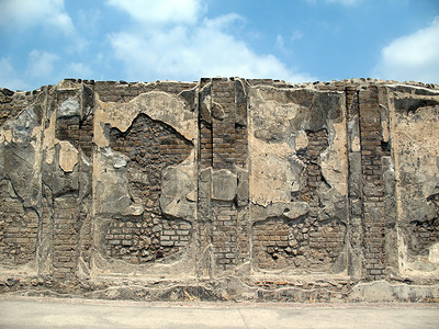 Pompei古老的废墙高清图片