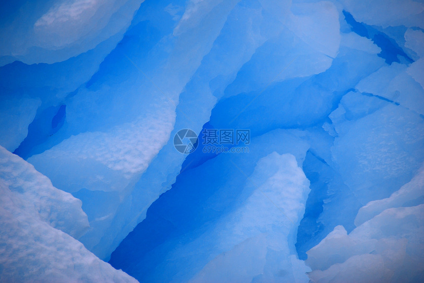 蓝色冰层细节图片