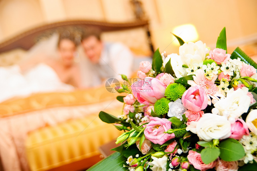婚前花束新人玫瑰庆典仪式婚礼白色新娘图片