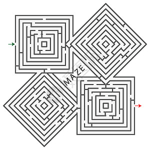 游戏剪贴画平方迷宫解决方案学习矩形概念圆形钥匙正方形旅行小路困惑背景