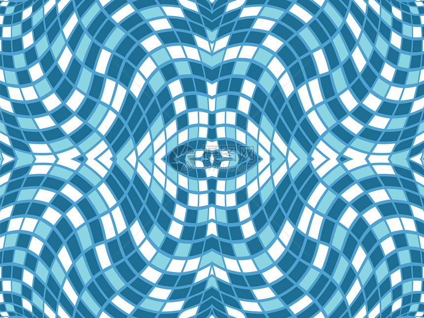 抽象的波长背景辉光网格海浪装饰品检查蓝色艺术品正方形墙纸横幅图片